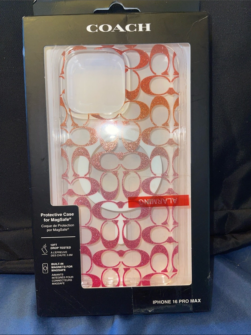 COACH Pink Ombre Signature MagSafe Case for iPhone 16 Pro Max